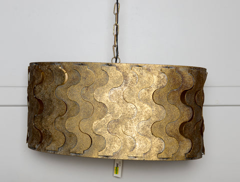 Antique Gold Wave Light - Oval